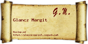 Glancz Margit névjegykártya